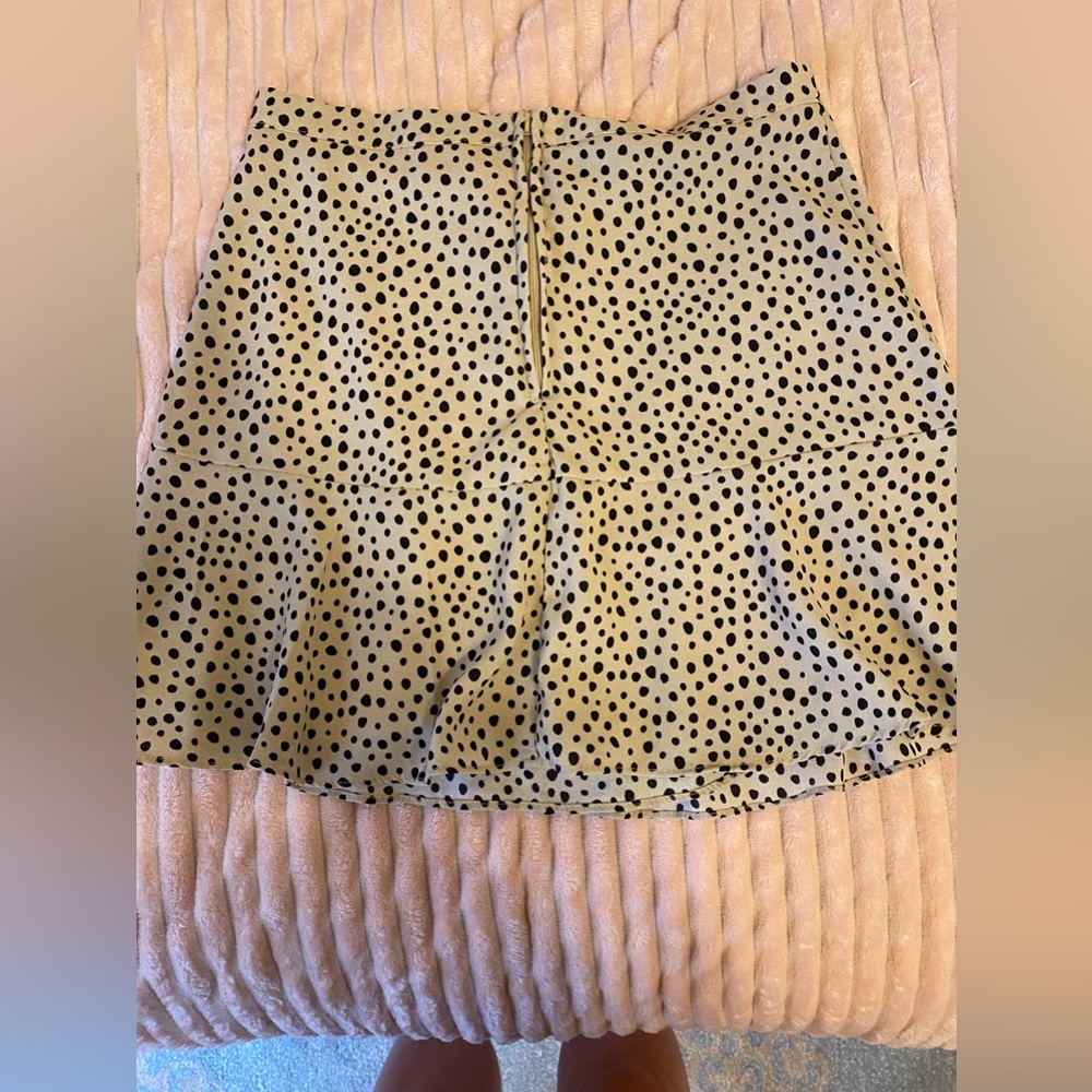 Black dot and tan skirt. From altered state